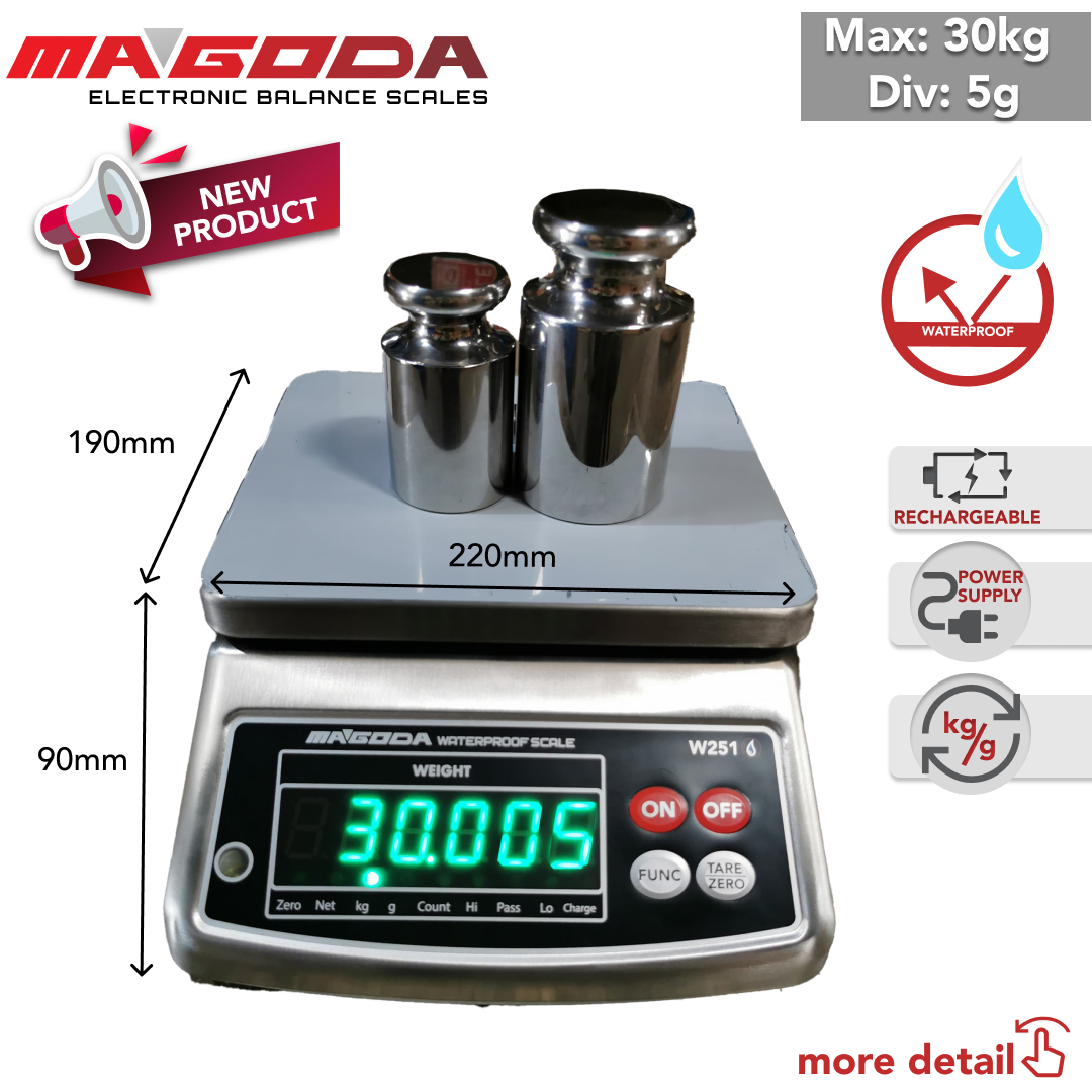 WATERPROOF TABLE TOP SCALE (suitable for cold room) - Image 2
